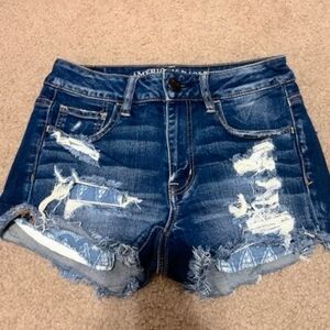 American Eagle Hi Rise Shortie Shorts